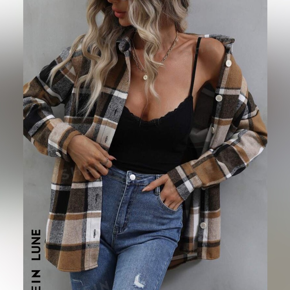 NEW Shein flannel shirt (XL)